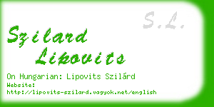 szilard lipovits business card